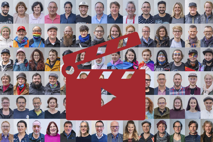 Das Video-Fenster 'Die Gesichter zu unserer Plakat-Kampagne :: Dem Hass den Stecker zieh’n! :: WIR SIND STRAUBING' anzeigen ...