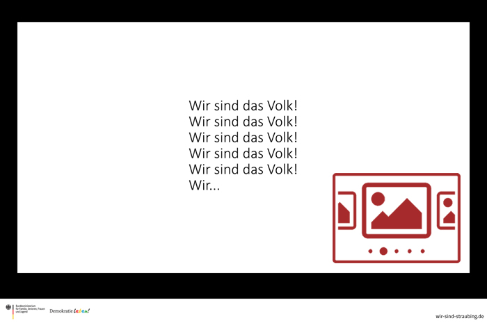 Das slideshow-Fenster mit begleitenden Bildern '„Unsere Demokratie ist intakt!“ – Klare Positionen - Demokratie verteidigen' anzeigen ...