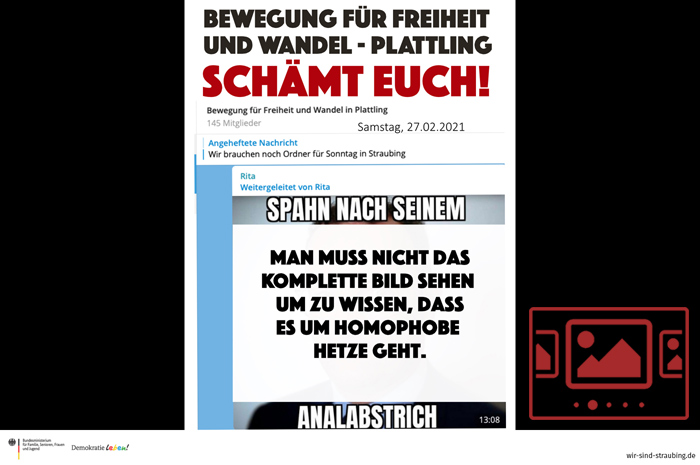 Das slideshow-Fenster mit begleitenden Bildern '„Unsere Demokratie ist intakt!“ – Klare Positionen - Demokratie verteidigen' anzeigen ...