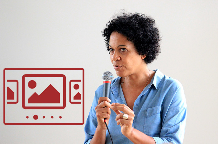 Das slideshow-Fenster mit begleitenden Bildern 'Filmvorführung „Die Arier“ - Im Gespräch mit Mo Asumang' anzeigen ...