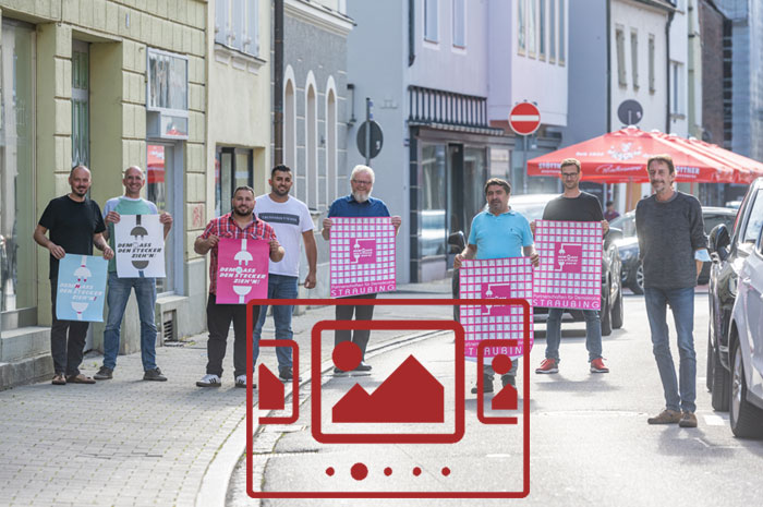 Sie sehen Grafiken und Bilder zu unserer Kampagne „Dem Hass den Stecker zieh’n“ ...