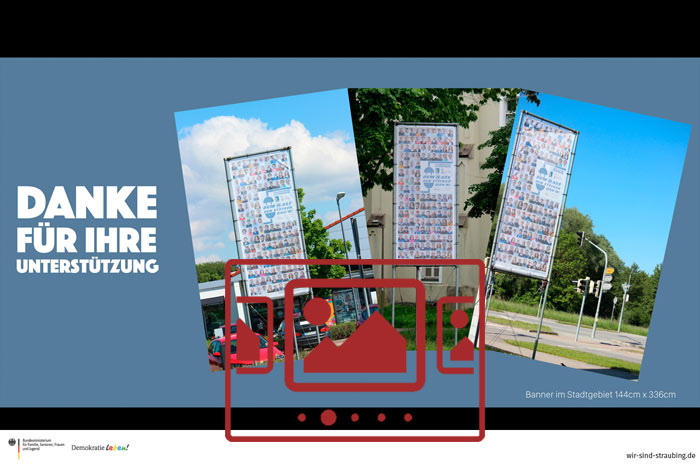 Sie sehen Grafiken und Bilder zu unserer Kampagne „Dem Hass den Stecker zieh’n“ ...