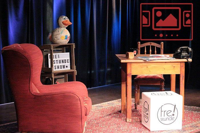 Impressionen vom ersten Technik-Chek im Paul-Theater für das neue Online-Format „Freistunde Show“ anzeigen ...