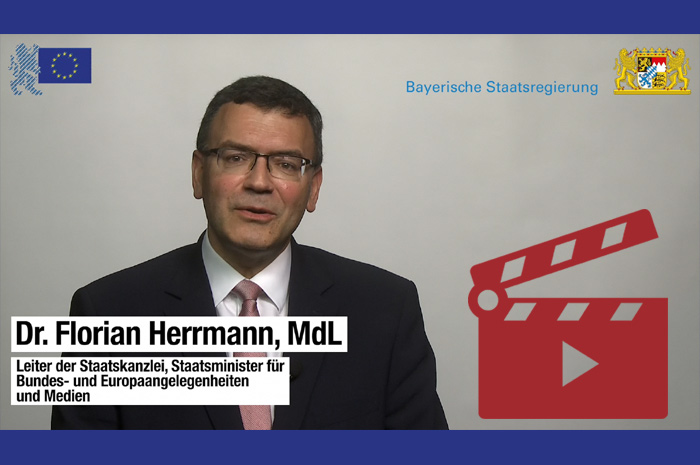 Das Video-Fenster 'Ein Grußwort von Dr. Florian Herrmann, MdL' anzeigen ...